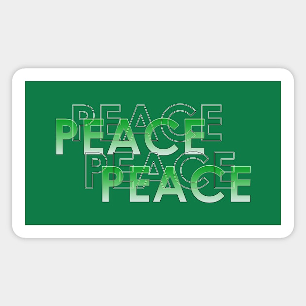 Peace in green color Sticker by Gerchek